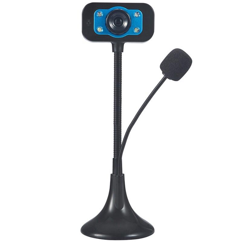 Webcam máy tính có mic và đèn leb trợ sáng - HD Siêu nét