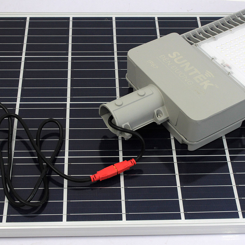 Đèn Đường Cao Áp Năng Lượng Mặt Trời SUNTEK SP-S30 Solar Street Light - Chip Led Nhập Khẩu Siêu Sáng, Hoạt động 22 giờ liên tục, Tự động Bật/Tắt, Chống Nước/Bụi/Sét