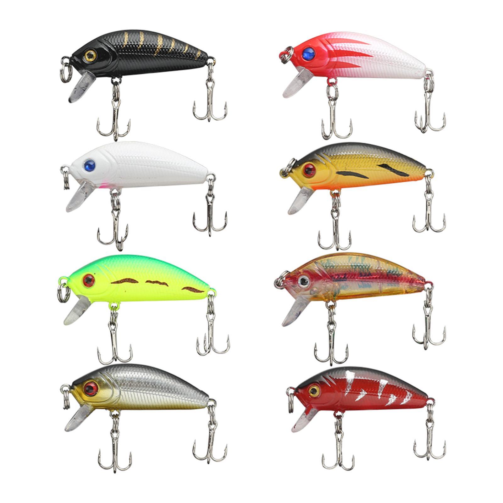 8x Fishing Lures Topwater Hooks Bait Lifelike Swimbait for Bass Lure Tackle