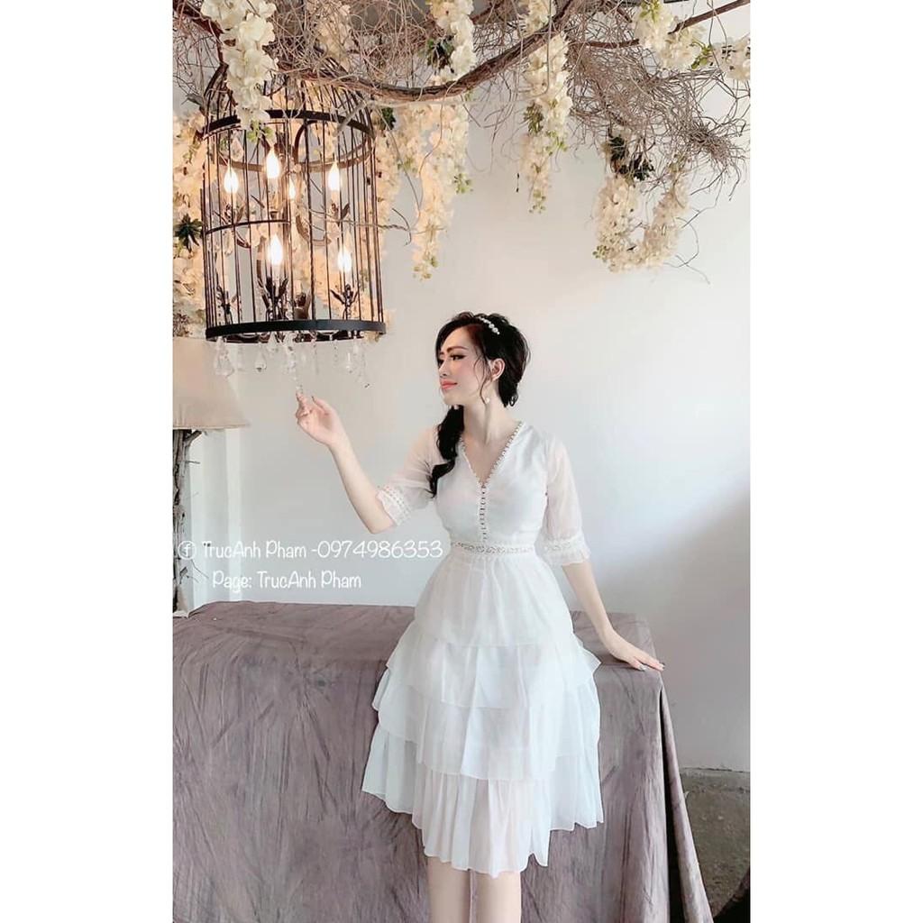 ĐẦM VOAN TẦNG TAY LỠ PHONG CÁCH TIỂU THƯ NHẸ NHÀNG NỮ TÍNH HÓT NHẤT 2019