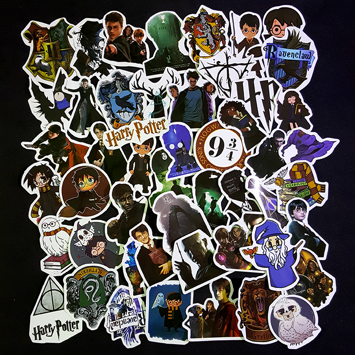 Bộ Sticker dán cao cấp chủ đề HARRY POTTER - Dùng dán Xe, dán mũ bảo hiểm, dán Laptop