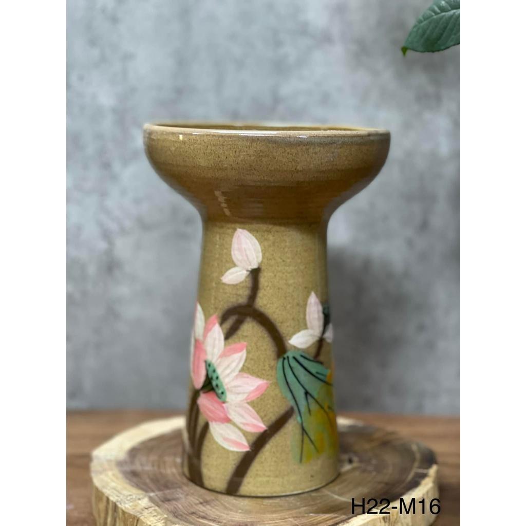 Bình gốm cắm hoa decor, bình gốm vuốt tay Bát Tràng Gốm Nghệ Nhân