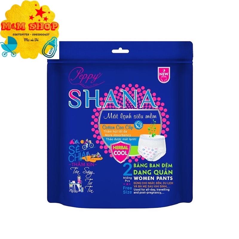 Combo 60 gói Băng vệ sinh quần Shana Freesize Siêu mềm Siêu thấm 2 quần/gói