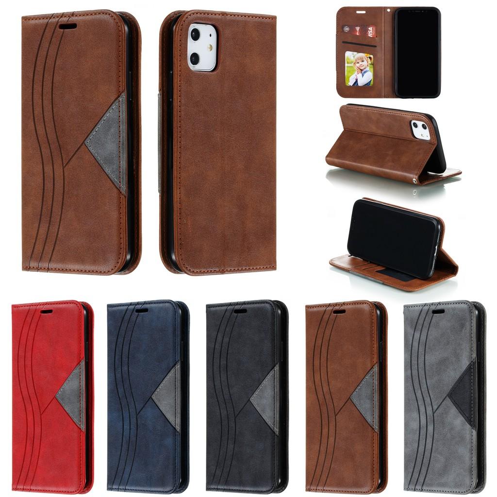Ốp lưng da ví gập cho Apple iPhone 11 Pro Max iPhone X XS Max XR iPhone 8 Plus iPhone 7 Plus SE2