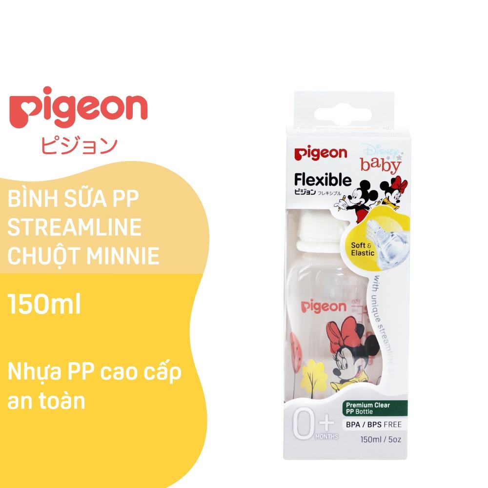 Bình Sữa Pigeon PP Streamline Hình Chuột Minnie 150ml250ml