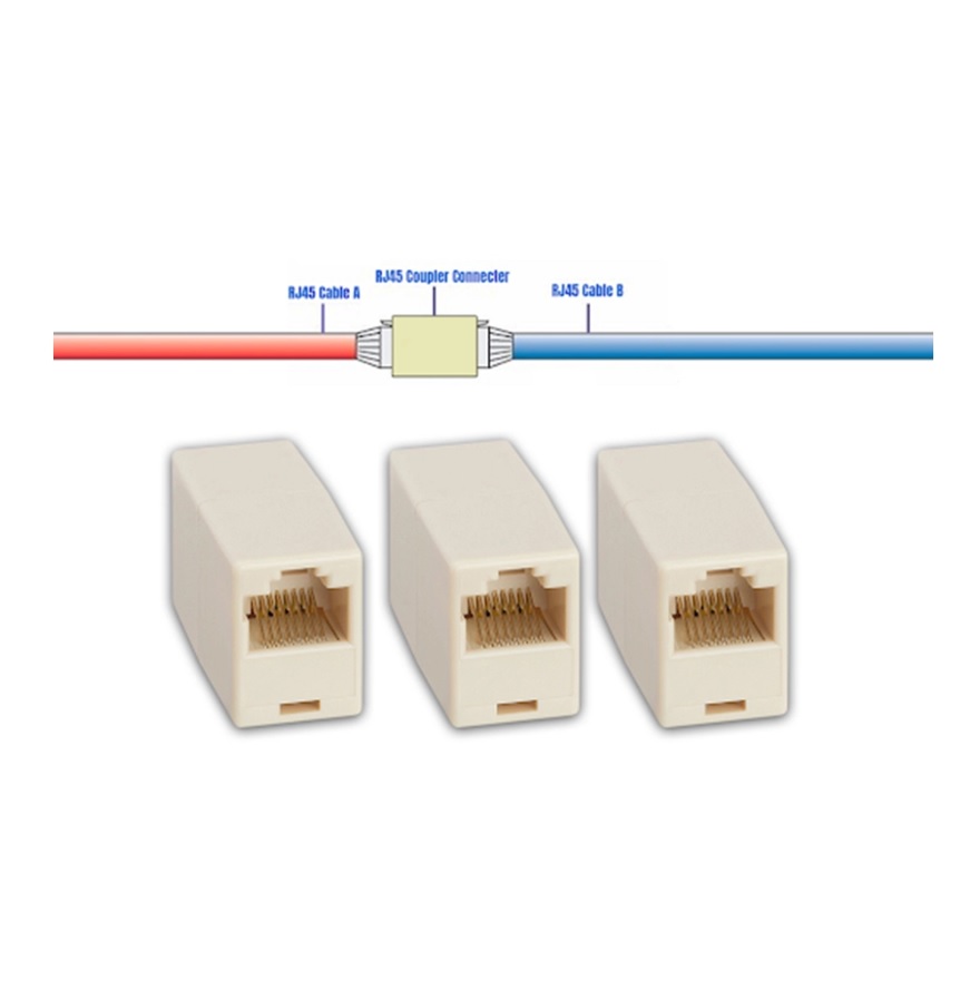 combo 5 cái đầu nối dài dây mạng LAN RJ45 - Hàng chính hãng