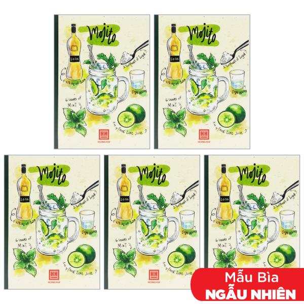 Combo 5 Tập Cocktail - 4 Ly Ngang 200 Trang ĐL 70g/m2 - Hồng Hà (Mẫu Màu Giao Ngẫu Nhiên)