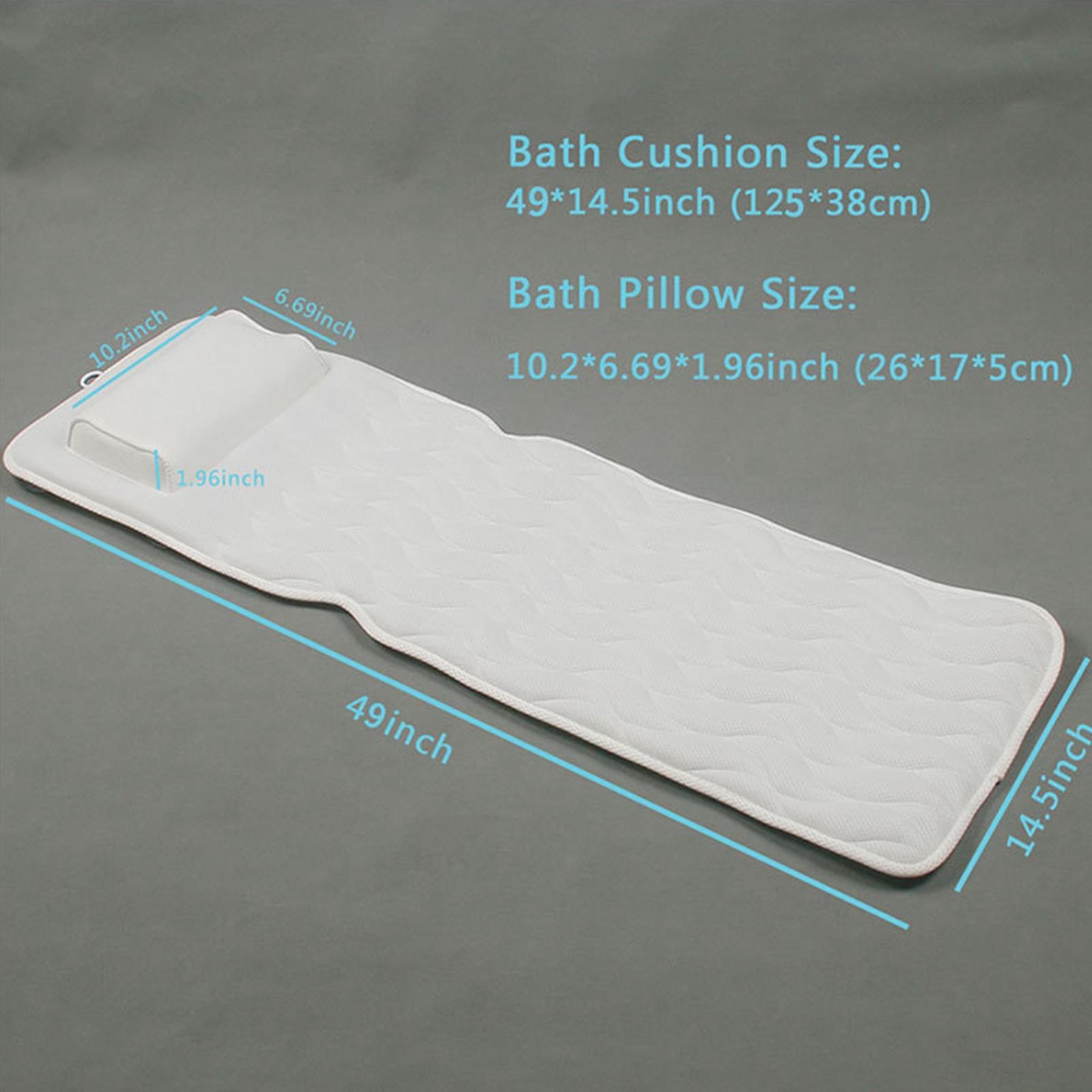 Full Body Bath Pillow Head Rest Back Support for Bathtub Home Bathing