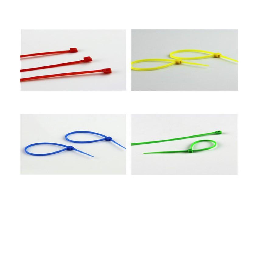 Combo 100 Dây Thít - Dây Rút - Dây Lạt Nhựa Nhiều Màu Sắc Lựa Chọn, Dễ Dàng Sử Dụng, Sản Phẩm Tiện Dụng Trong Gia Đình. Kingler 5600 - Hàng Nhập Khẩu