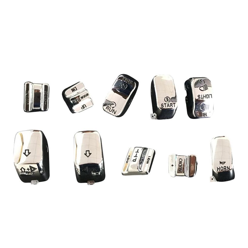 Chrome Switch Housing Buttons Cap Cover For Touring