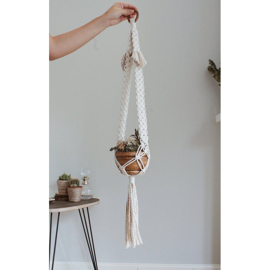 Dây treo macrame handmade trang trí chậu cây cảnh