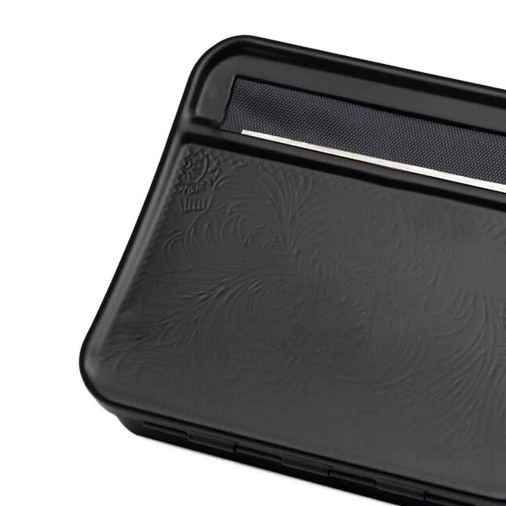 2X Metal Manual Tobacco Roller Box Machine Cigarettes Accs Black 78mm