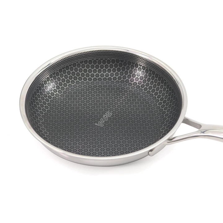 [Hàng chính hãng] Chảo chiên inox iMat Hybrid Blackcube 24cm, Phủ chống dính Ceramic đen