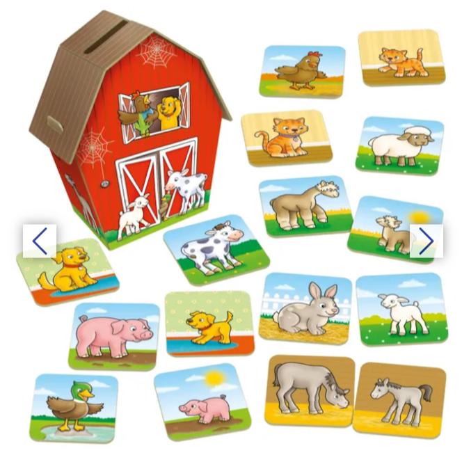 Trò chơi trí tuệ Farmyard Families - Orchard Toys giúp trẻ phát triển sự phối hợp tay mắt và ghi nhớ