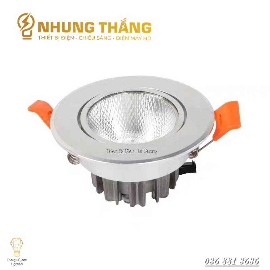 Đèn Led Âm Trần Chiếu Điểm 3W-5W-7W ( Phi 76 / 90mm) DL-603 - Chip Led Cob Siêu Sáng - Thay Đổi Góc Chiếu