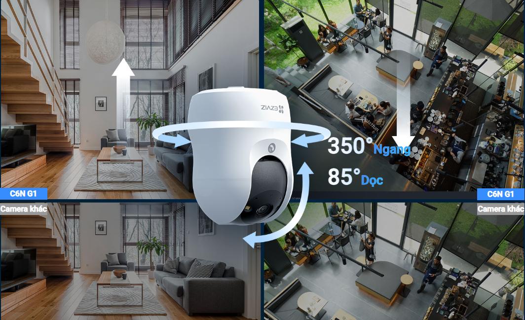Camera Wifi Ezviz C6N G1 độ phân giải 4k 8MP, Quay quét 360 độ, Phát hiện chuyển động - Hàng chính hãng