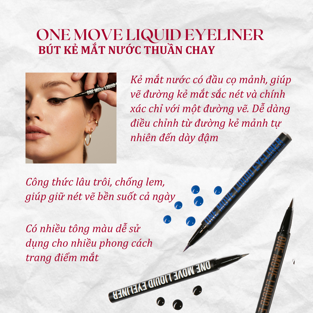 Bút kẻ mắt nước không lem dễ kẻ One Move Eyeliner INGLOT