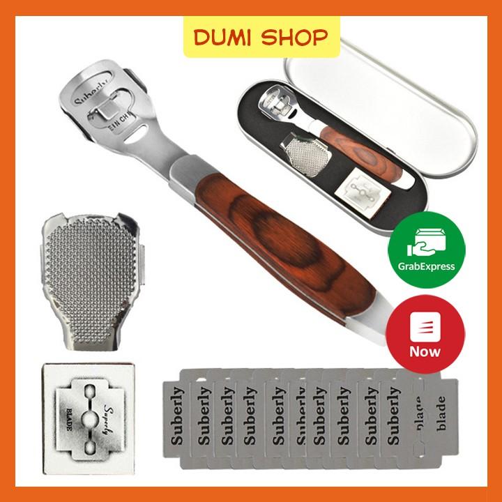 Dụng Cụ Chà Gót Chân Tẩy Da Chết Kèm 20 Lưỡi Dao Cạo - Dumi Shop