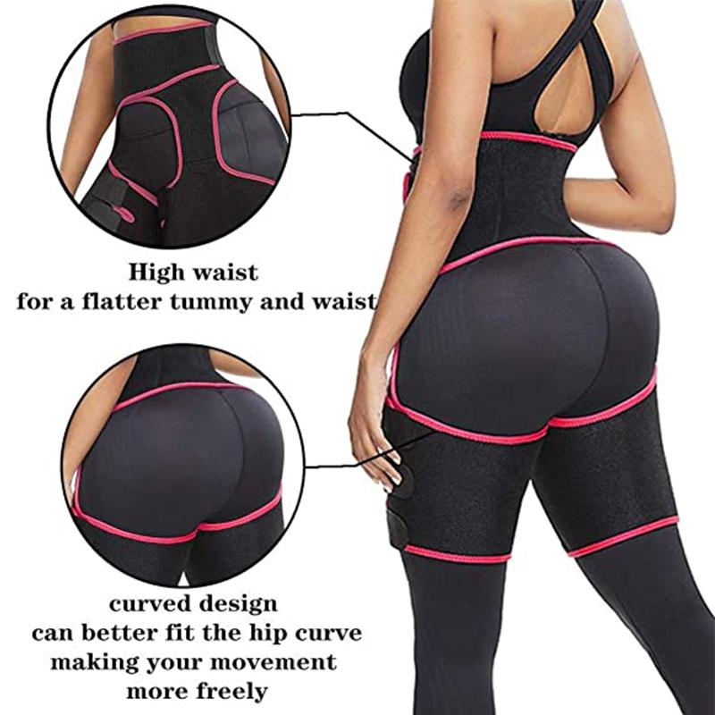 3 Trong 1 Neoprene Slim Đùi Tông Đơ Cắt Chân Shapers Nữ Cao Cấp Huấn Luyện Viên Nén Giảm Béo Béo Tập Luyện Nhiệt shaper