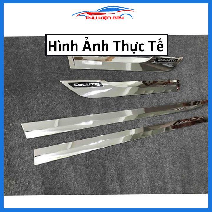 Bộ ốp nẹp sườn Soluto 2019-2020-2021-2022 mạ crom trang trí làm đẹp xe