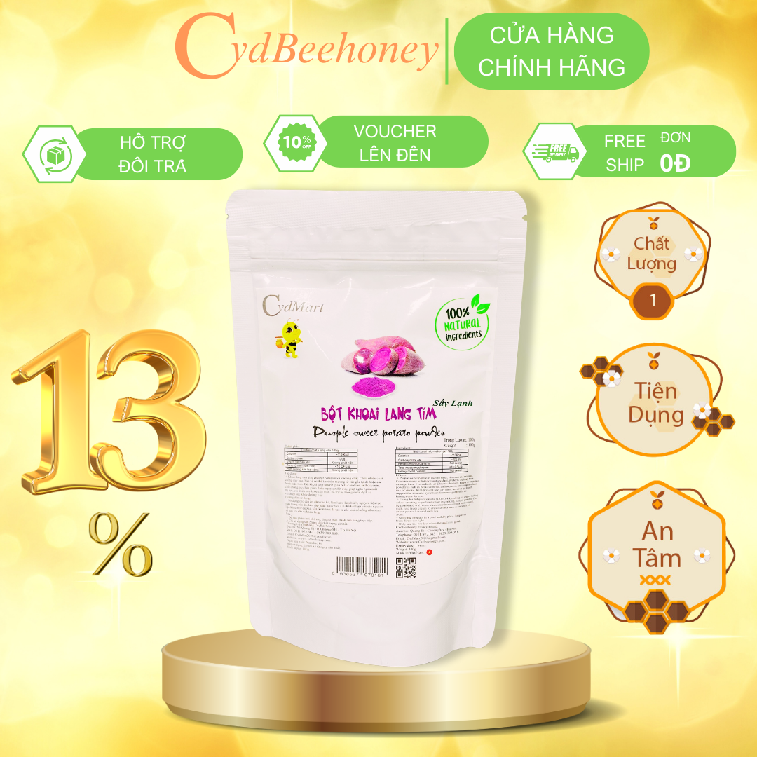 Bột Khoai Lang Tím Sấy Lạnh CvdMart 100g - Purple sweet potato powder CvdMart