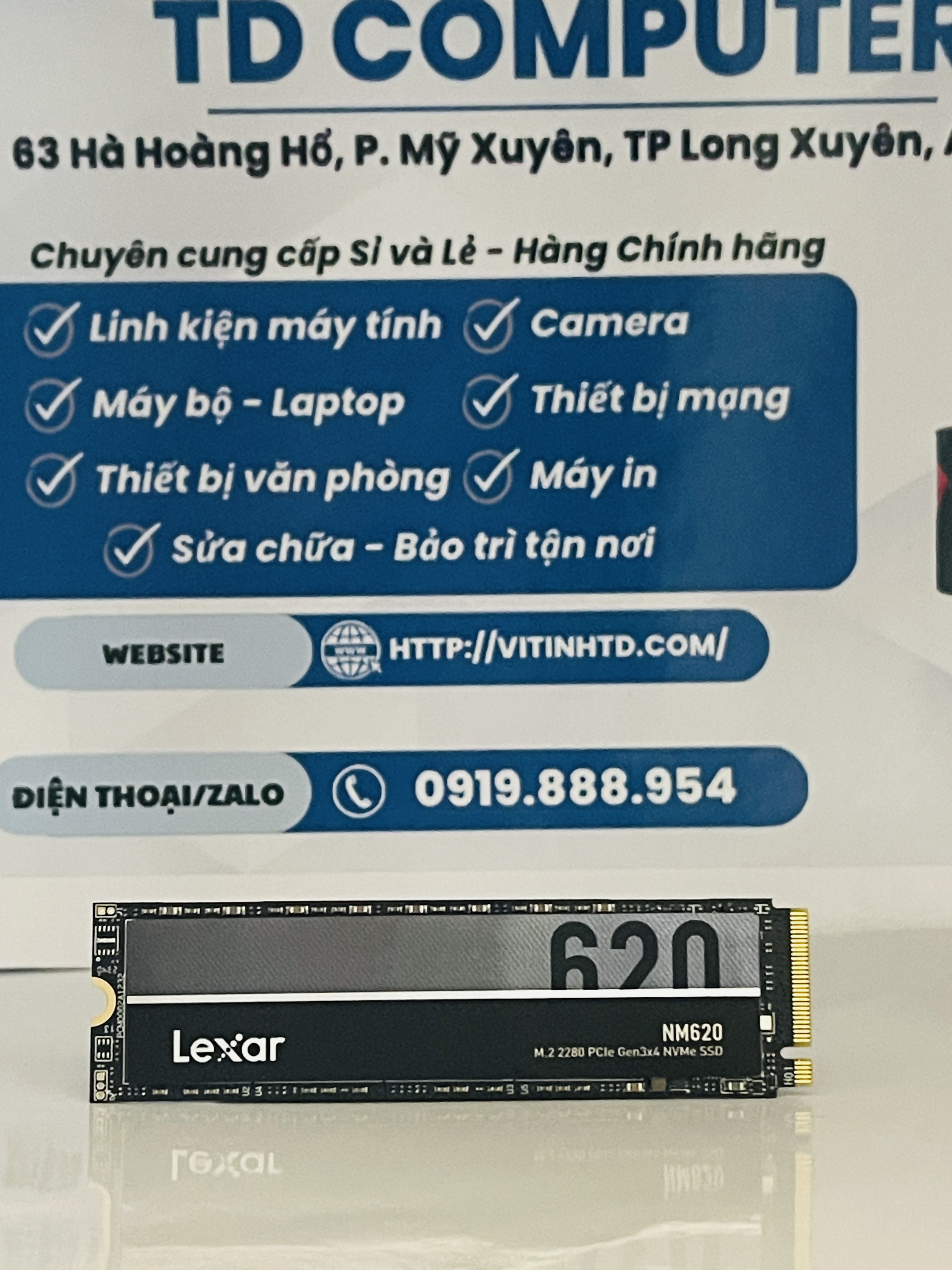 Ổ cứng SSD M.2 Lexar NM620 256GB NVMe 2280 PCle Gen 3x4 - Hàng chính hãng DigiWorld phân phối