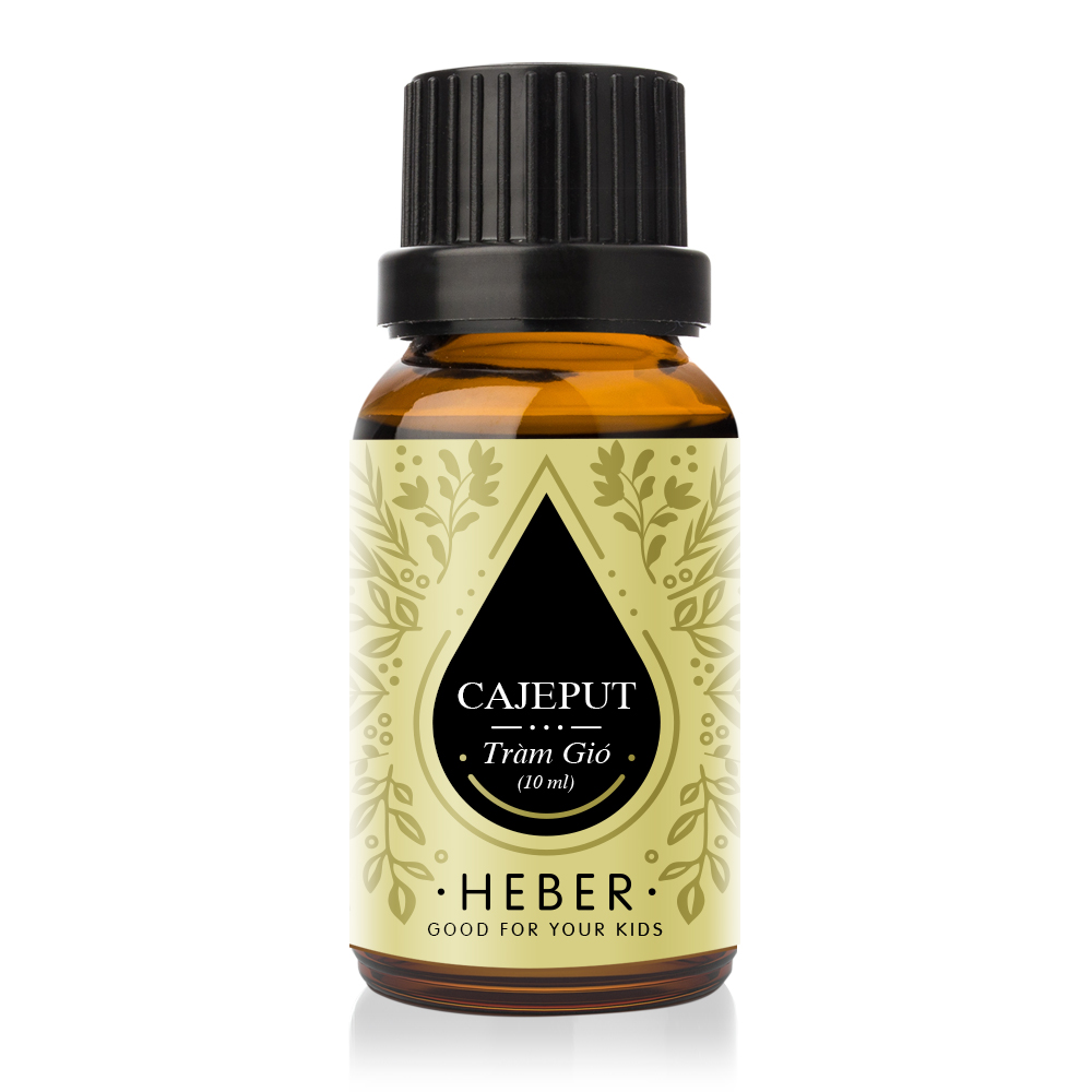 Tinh Dầu Tràm Gió Cajeput Essential Oil Heber | 100% Thiên Nhiên Nguyên Chất Cao Cấp | Nhập Khẩu Từ Ấn Độ | Kiểm Nghiệm Quatest 3 | Xông Thơm Phòng | Hương Dịu Nhẹ