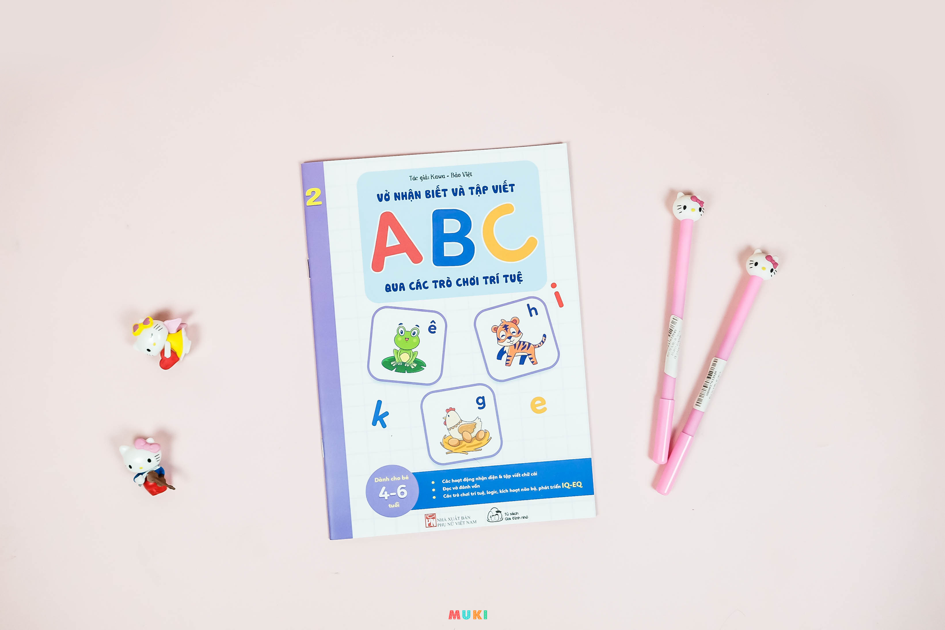 Bộ sách 05 cuốn Phát triển kĩ năng ( Biên soạn theo chương trình mầm non mới): Vở nhận biết và tập viết ABC qua các trò chơi trí tuệ (3+)