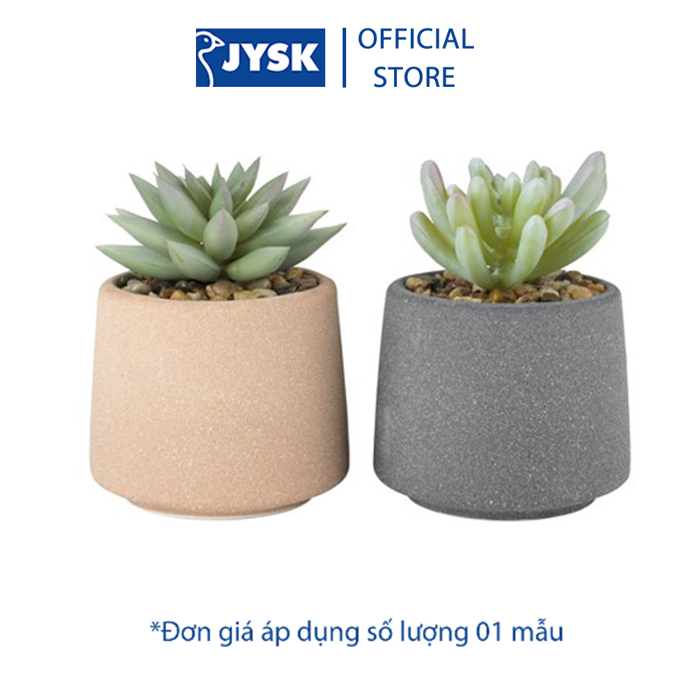 Cây trang trí | JYSK Lucas | sứ màu xám/cam | DK9xC12