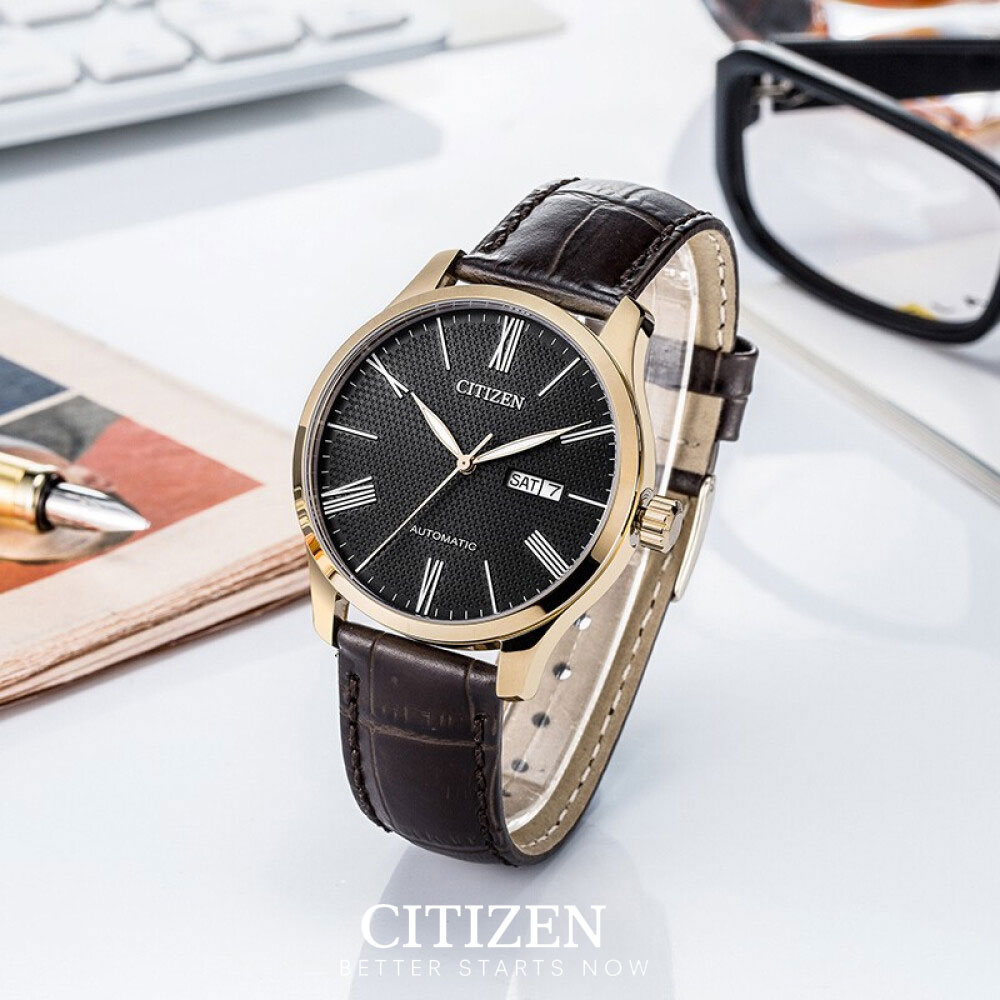 Đồng Hồ Nam Citizen Dây Da NH8353-00H - Mặt Xám