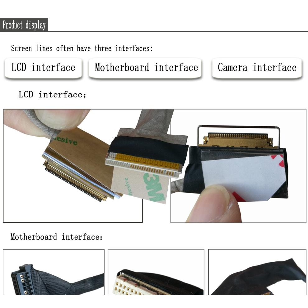 LCD LED Video Flex Cable For hp 655 G1 650 G1 640 G1 645 g1 Display Screen Cable P/N:6017b0440201