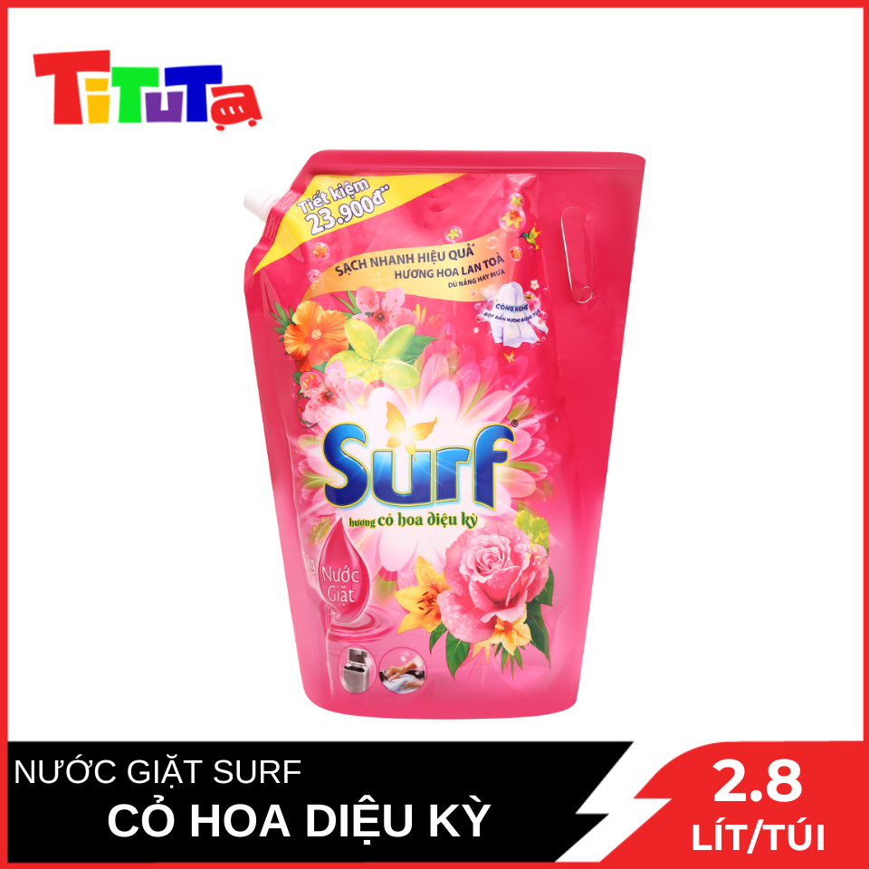 Nước giặt Surf Túi Hồng 2.8L