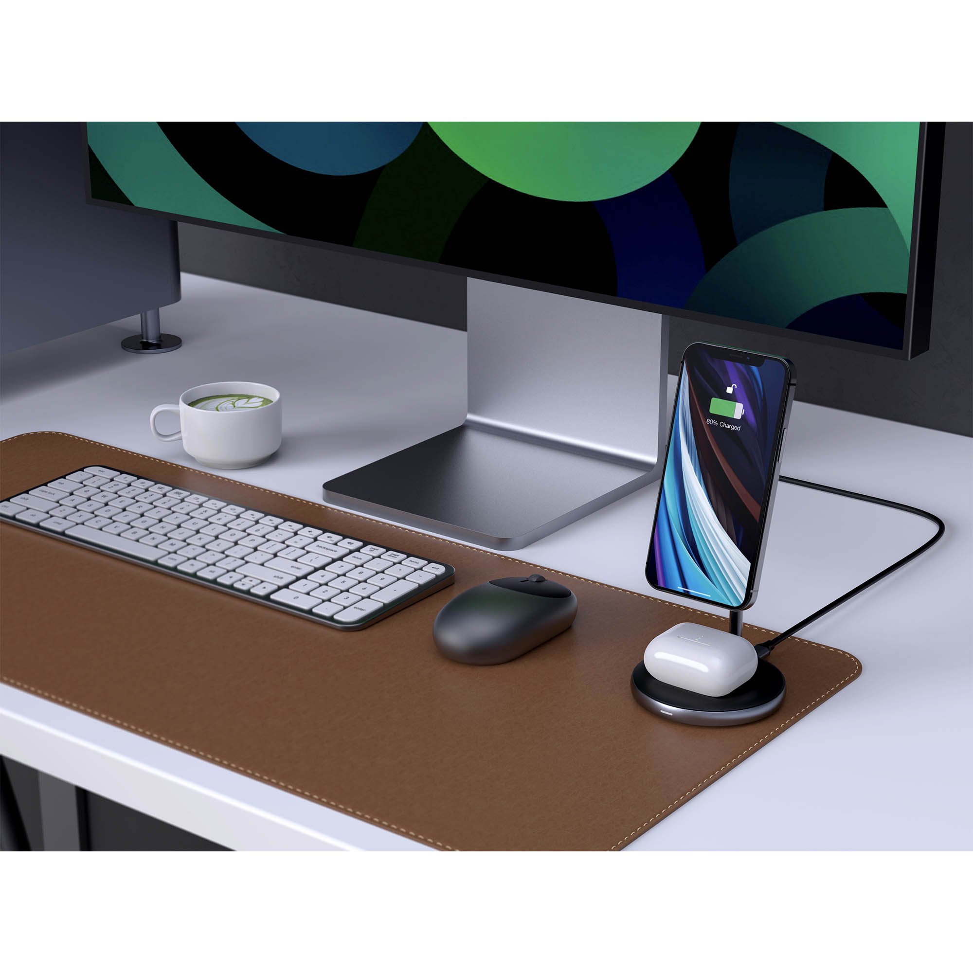 Sạc không dây HyperJuice Magnetic 2 in 1 Wireless Charging Stand cho iPhone - Hàng chính hãng