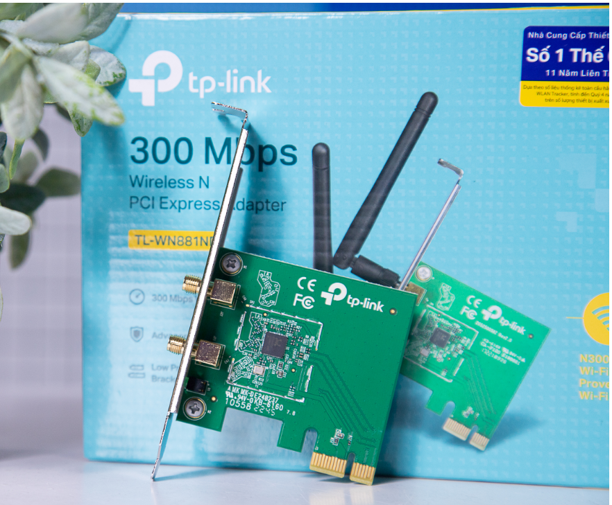 CARD MẠNG KHÔNG DÂY PCI EXPRESS TP-LINK TL-WN881ND WIRELESS N300MBPS-hàng chính hãng