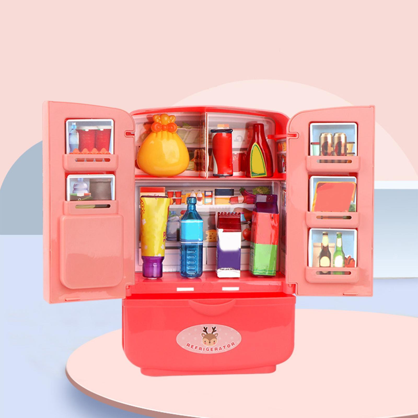 Simulation Refrigerator Food Kitchen Toys Kids Pretend Role Play Toy