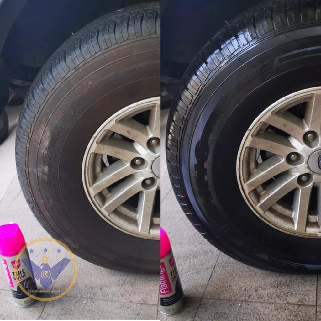 Bình xịt dưỡng bóng lốp xe ô tô, xe máy Flamingo Tire Shine