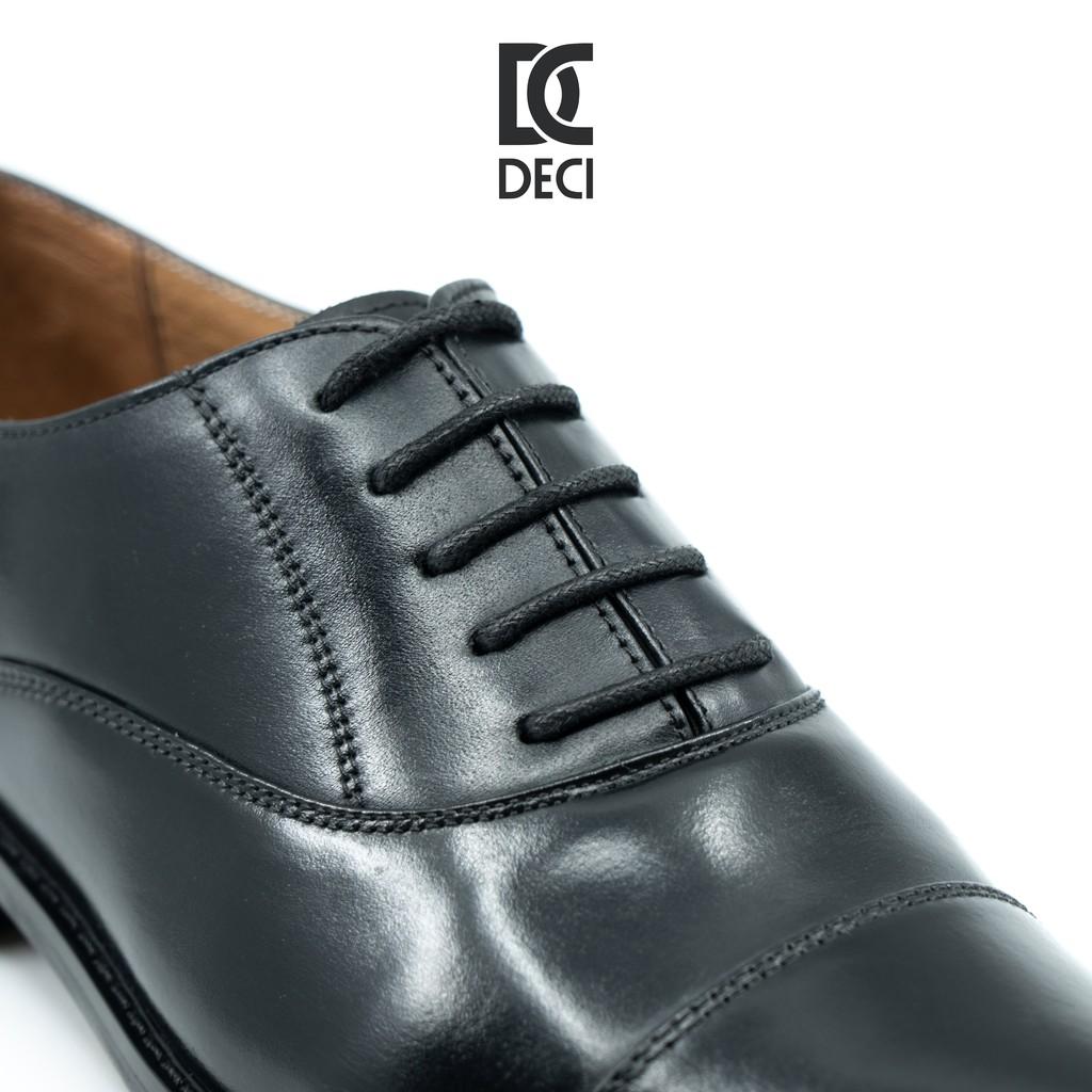 Giày tây nam cao cấp công sở DECI BROGUE-12 màu đen lịch lãm.