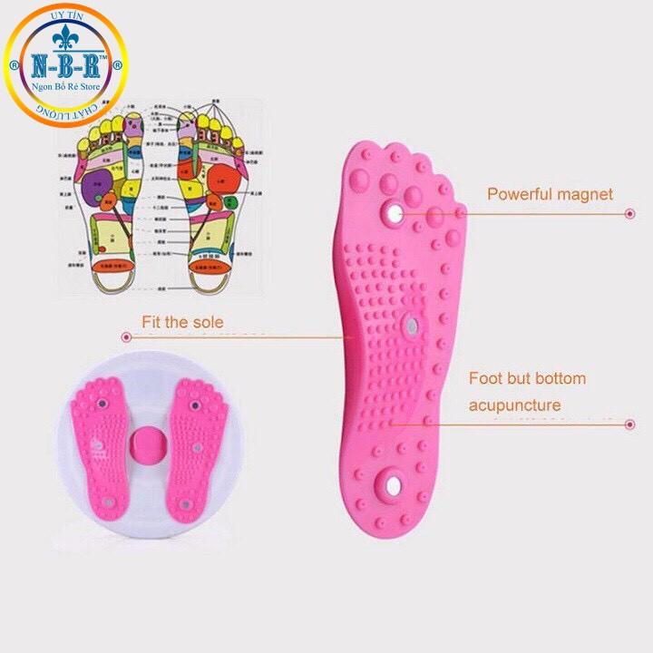 Đĩa xoay eo tập thể dục 360 độ bàn xoay tập cơ bụng cho eo thon tại nhà và phòng gym có hạt massage bàn chân cực tốt