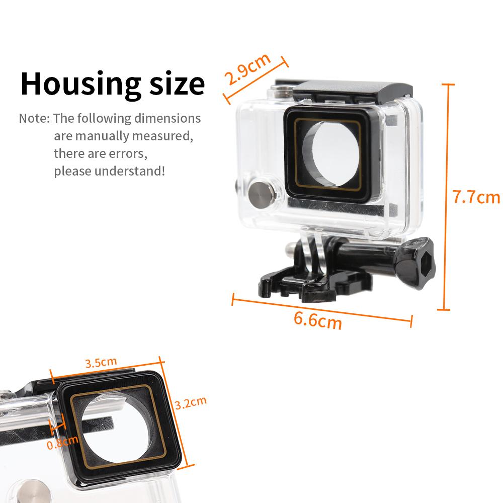 Trường hợp chống thấm nước dưới nước 40m cho GoPro Hero 3 4 Plus Cover Housing Mount For Go Pro Action Camera Phụ kiện