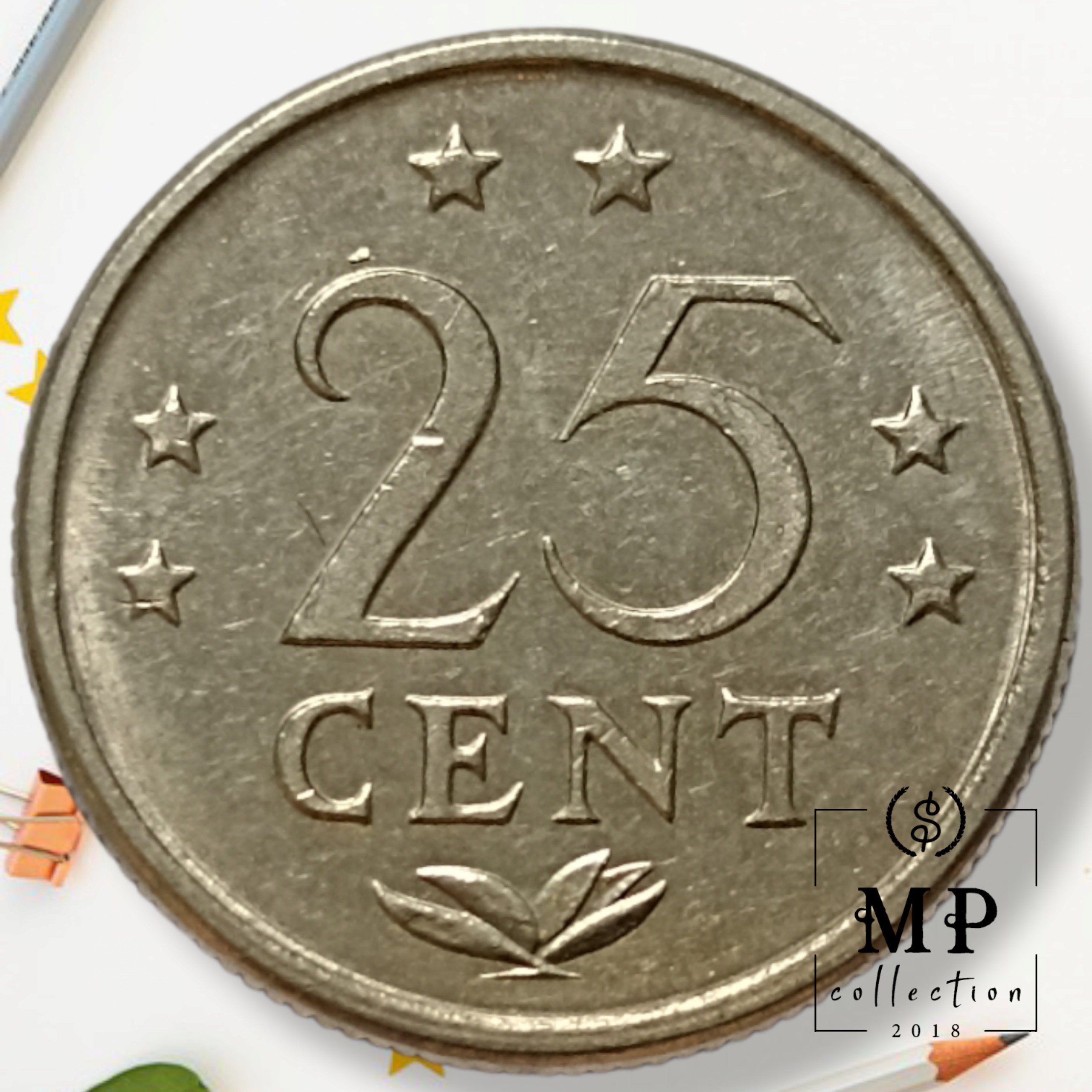 Đồng xu Netherlands Antilles 25 Cents 1970-1985