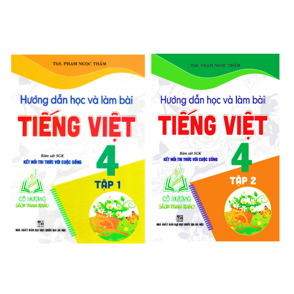 Sách - combo hướng dẫn học và làm bài tiếng việt 4 - tập 1 + 2