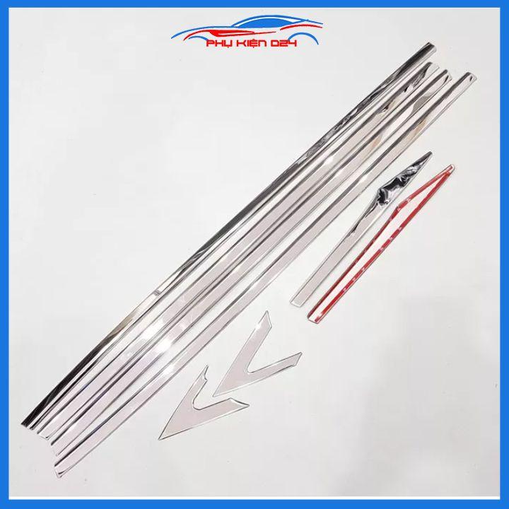 Bộ nẹp viền chân kính inox Honda Civic 2017-2021