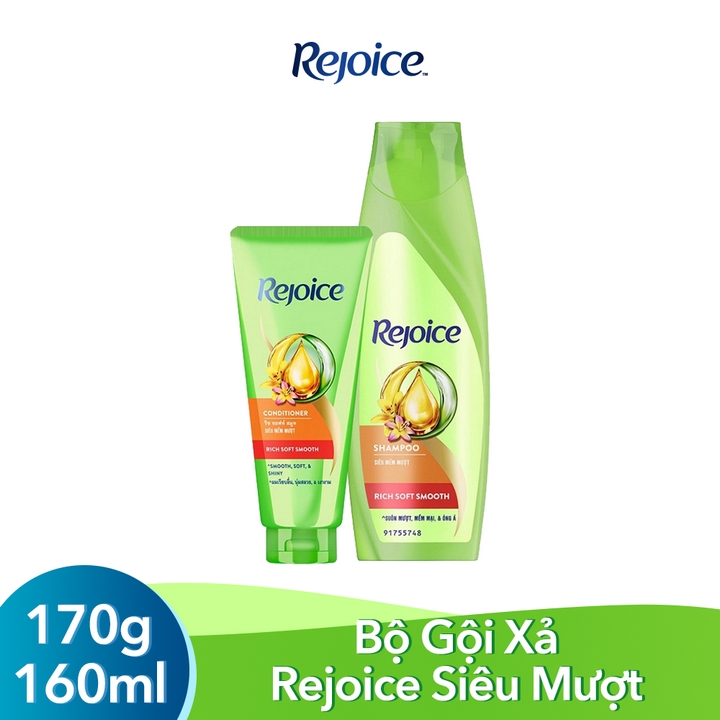 Bộ Gội Xả Rejoice Siêu Mượt (Dầu Gội 170G + Dầu Xả 160ML)