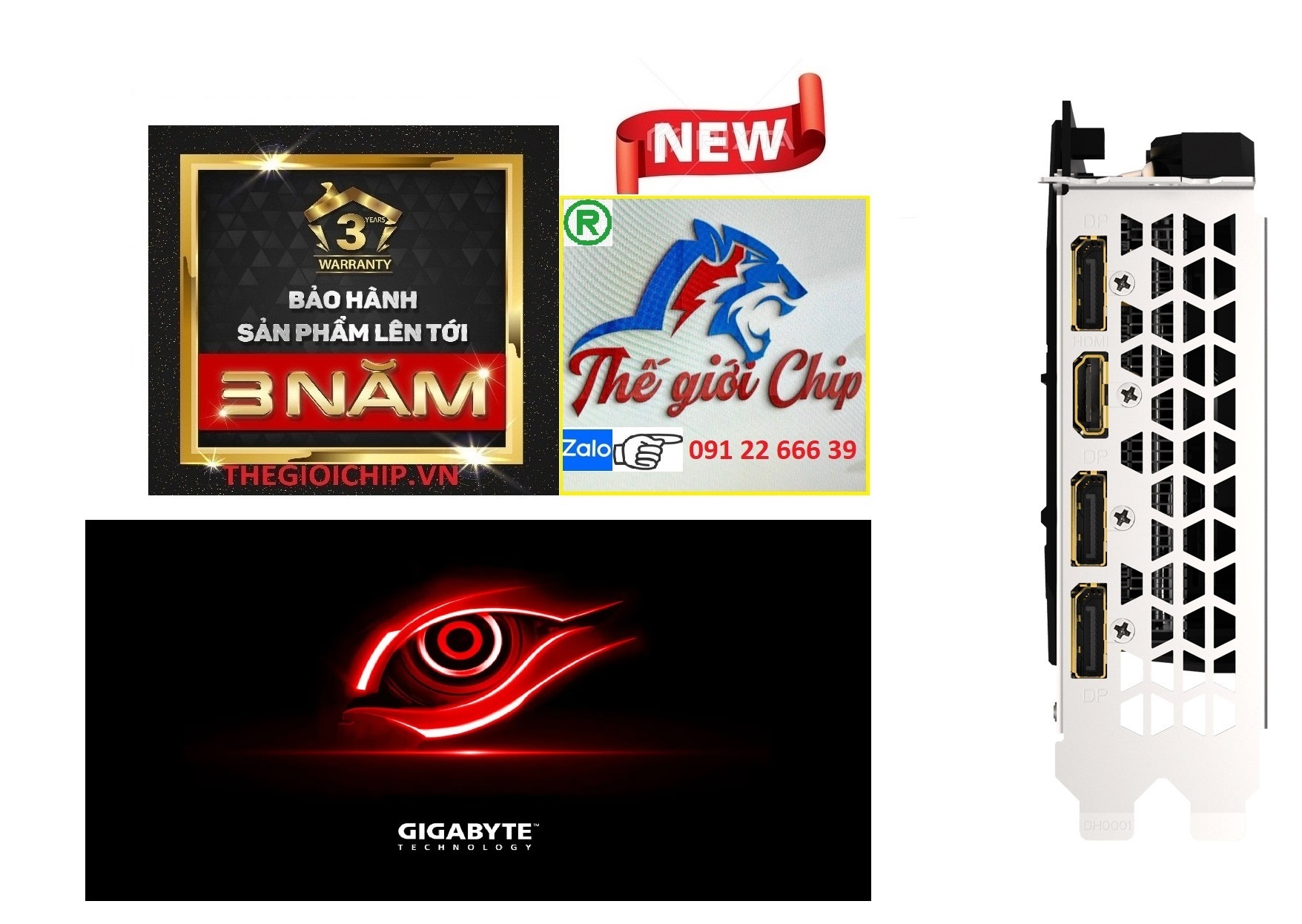 VGA  GIGABYTE GeForce RTX 2060 6GB/D6/2FAN - HÀNG CHÍNH HÃNG