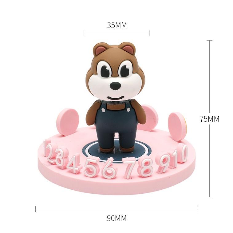 Thẻ Đỗ Xe Tạm Thời Hình Tròn Họa Tiết Hoạt Hình Trang Trí Nội Thất Xe Hơi