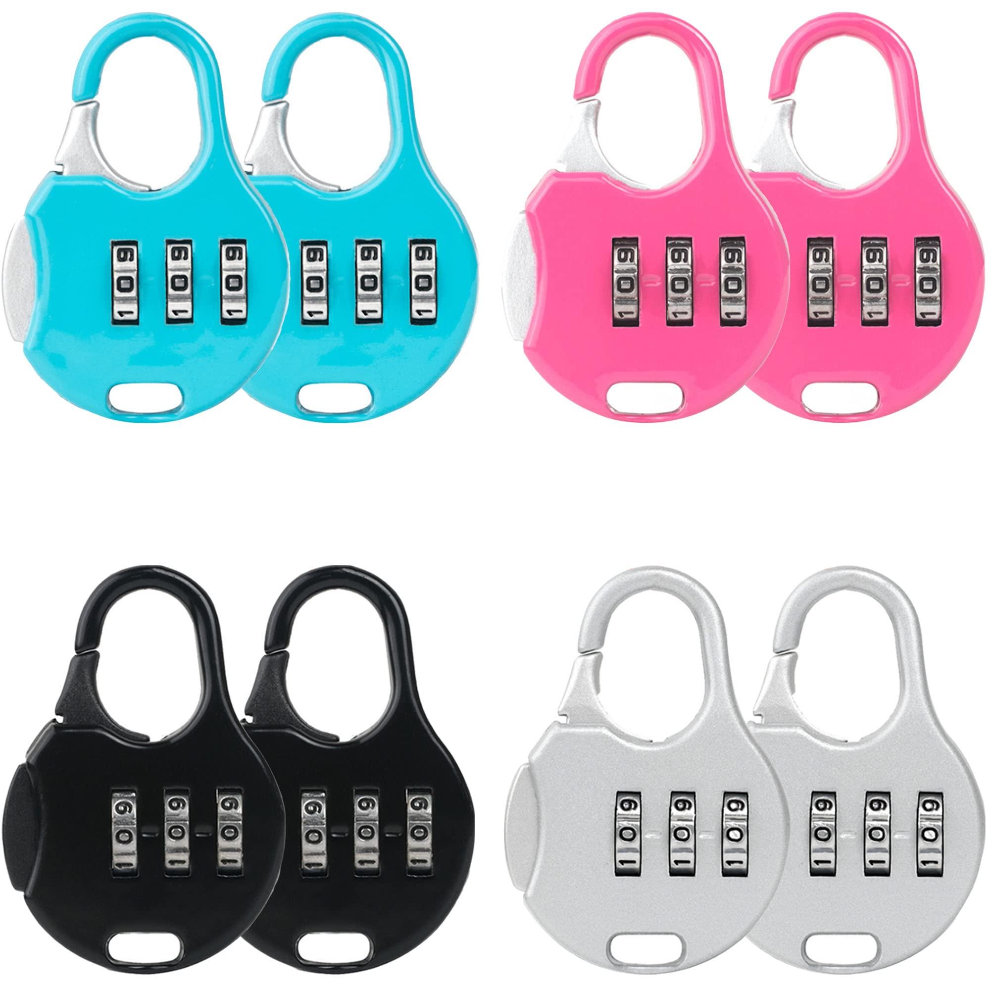 Màu nhỏ khóa khóa kết hợp 8 miếng Caden vali Caden Vali Caden Caden với 3 -TIGIT OULLOCK PETIT MINI Đóng khóa cho vali tủ ba lô tủ