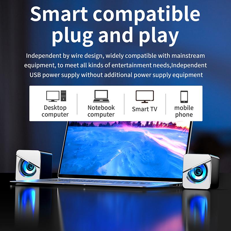 Loa máy tính có dây USB Color: Standard black