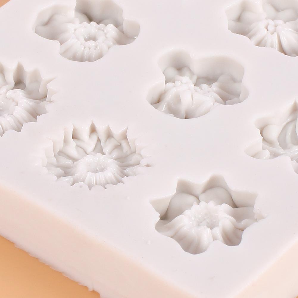 Khuôn Silicone ANAEAT Làm Bánh Sô Cô La Trang Trí DIY Tạo Hình Hoa Hồng/Hoa Hướng Dương