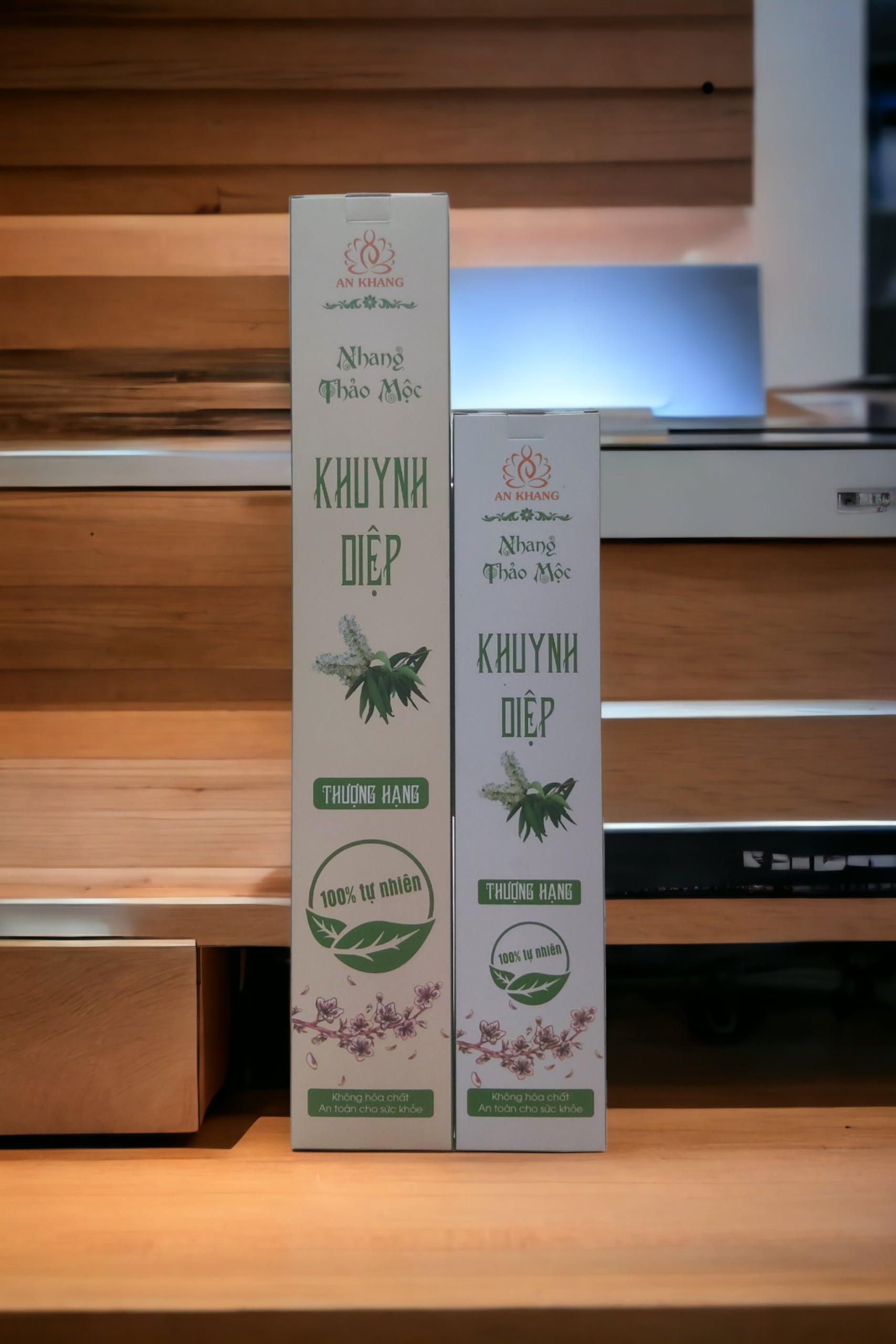 Hộp 100 nén nhang Khuynh Diệp dài 29cm- không sử dụng hóa chất, ít khói, mùi hương dịu nhẹ
