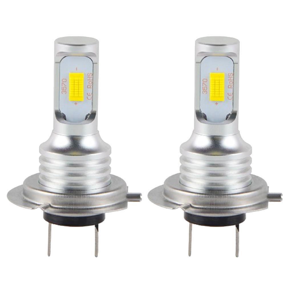2 Pcs Mini 6000K 80W -30V Auto Front Foglight Lamp Bulbs -3570